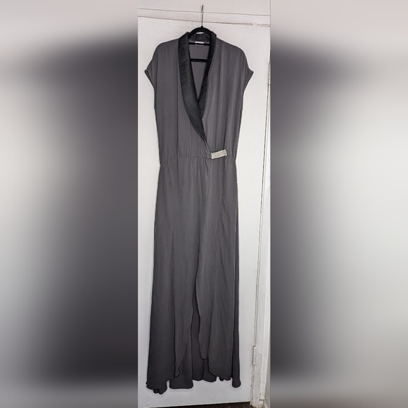 Brunello Cucinelli Dresses & Skirts - Brunello Cucinelli • Monili Silk Maxi Dress in Charcoal Size Large